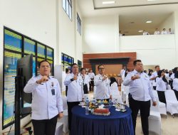 Kepala Rutan Baturaja Hadiri Tasyakuran Hari  Bakti Kementerian Imigrasi dan Pemasyarakatan Ke-1 Tahun 2025 di Aula Kanwil Ditjen Imigrasi Sumatera Selatan.