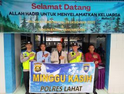 Sambang ke Pendeta, Paroki, serta Jemaat Gereja oleh Sat Binmas Polres Lahat