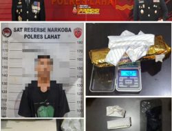 Empat Paket kering daun ganja Serta Satu tersangka diamankan Satres Narkoba Polres Lahat