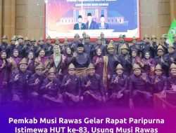Dihadapan Gubernur, Bupati Paparkan Pencapaian Prestasi Kabupaten Musi Rawas
