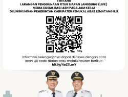 Pemkab Pali Warning Bagi ASN yang Live di Medsos Saat Jam Kerja