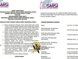 Resmi! Jon Heri M Lanjutkan Kepemimpinan SMSI Sumatera Selatan