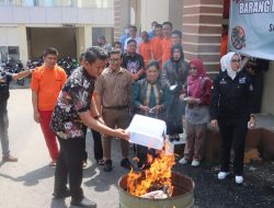 Polres Lahat Musnahkan Barang Bukti Narkoba, Wujud Komitmen Berantas Peredaran Gelap
