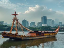 Percantik Kambang Iwak, Palembang Bangun Jembatan Perahu Bidar