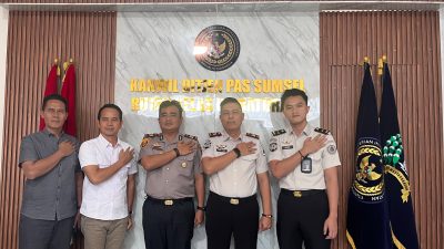 Perkuat Sinergi Pengamanan, Kapolsek Baturaja Timur Sambangi Rutan Baturaja
