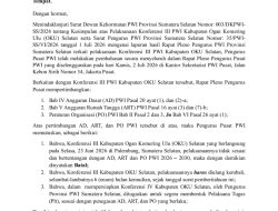 Akhmad Munir Tegaskan Konferensi III PWI OKU Selatan Harus Diulang Demi Tegaknya AD/ART